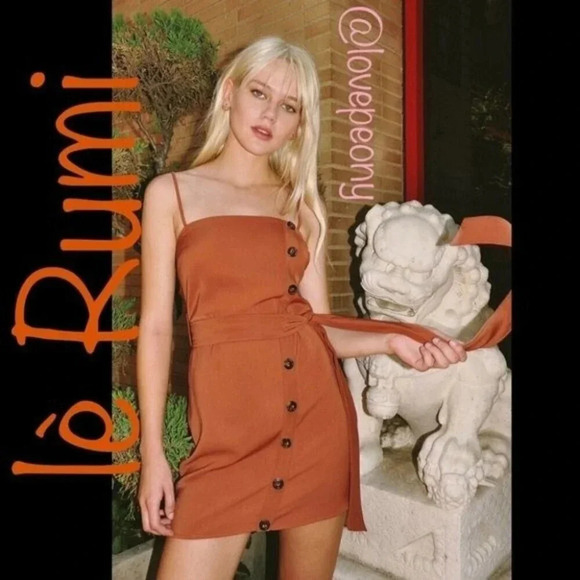 NEW Lè Rumi SIENNA MINI DRESS in Bronzed - Picture 1 of 12